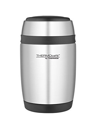 Thermos Curved Stainless Steel Food Flask with Spoon, 400 ml