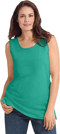 Woman Within Women's Plus Size Perfect Scoopneck Tank