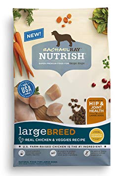 Rachael Ray Nutrish Large Breed Natural Dry Dog Food, Real Chicken & Veggies Recipe, 40 lbs