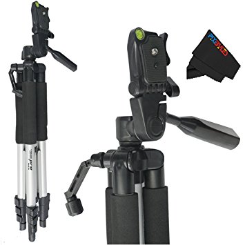 Professional 57-inch Tripod 3-way Panhead Tilt Motion with Built In Bubble Leveling