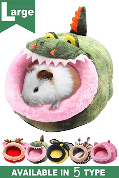 JanYoo Chinchilla Hedgehog Guinea Pig Bed Accessories Cage Toys House Supplies Habitat for Ferret Rat