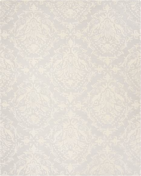 SAFAVIEH Blossom Collection 10' x 14' Light Grey/Ivory BLM107A Handmade Premium Wool Living Room Dining Bedroom Area Rug