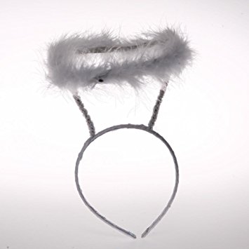 White Maribou Feather Angel Halo