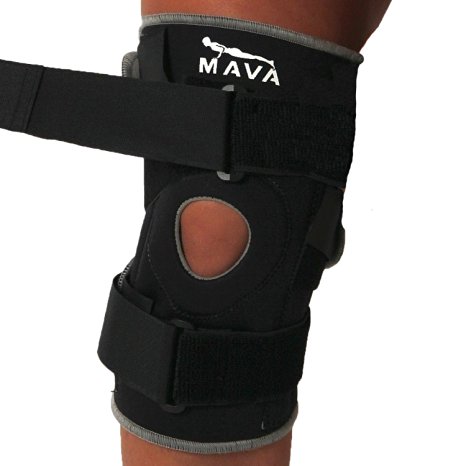 Mava Sports Knee Brace for Arthritis Pain Relief with Compression Effect - Meniscus, ACL,Tendonitis Support - Open Patella Stabilizer for Knee Cap Support - Protector Wrap