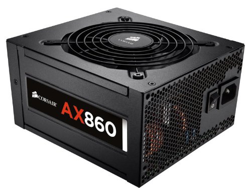 Corsair AX Series, AX860, 860 Watt (860W), Fully Modular Power Supply, 80  Platinum Certified