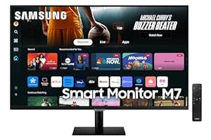 Samsung 32-Inch(80cm) M7 UHD 4K Smart Monitor, Mouse & Keyboard Control, OTT Apps, IoT Hub, Office 365, Workout Tracker, Multiple Ports, Speakers, Remote, Bluetooth (LS32DM700UWXXL, Black)