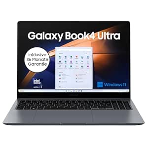 Samsung Galaxy Book4 Ultra Notebook, 16"-Laptop, Intel Core Ultra 7, 16 GB RAM, 512 GB, Moonstone Gray, 3 Jahre Herstellergarantie [Exklusiv auf Amazon]