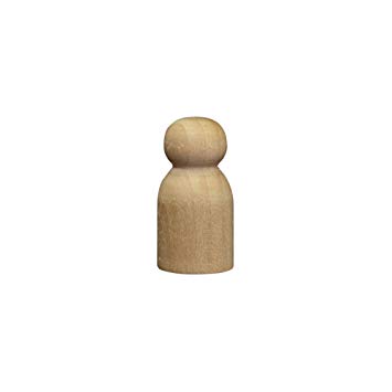 Wood Doll Bodies - Little Baby / Game Pawn 1-1/8 inch - Bag of 100