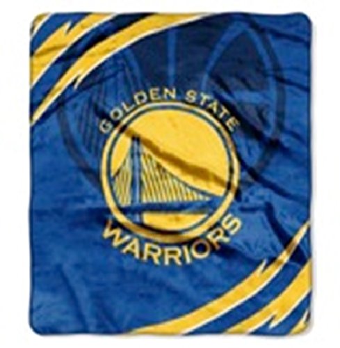 NBA Basketball Golden State Warriors Soft Royal Plush King Size Throw Blanket