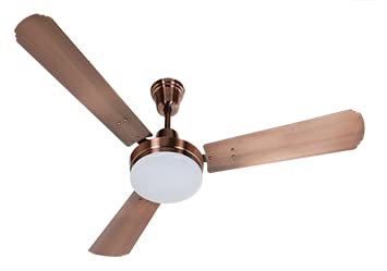 AMJ DEFENDER COPPER POWER CPATED With 3LIGHTS LED(Light Brown)| Ceiling Fan (Size 1200 MM)