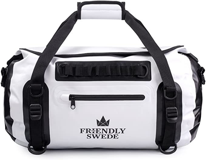 The Friendly Swede Waterproof Duffel Bag Backpack, Roll Top Dry Bag for Gym, Travel and Sports - 35L VAXHOLM