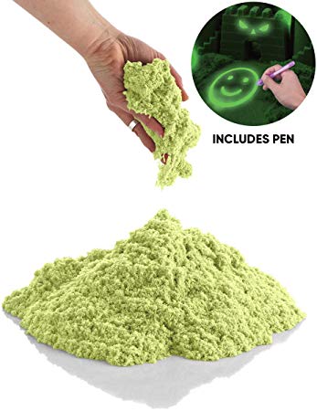 CoolSand 2 lb. Refill Pack - Moldable Indoor Play Sand in Resealable Bag Neon Green