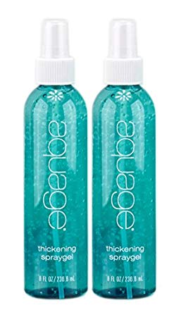 Aquage Thickening Spraygel 8 oz 2 Pack Duo, Firm Hold, Styling Gel, Men & Women, All Hair Types, Soft Volume