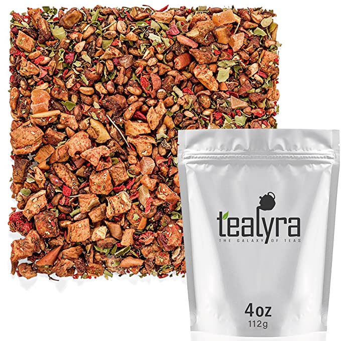 Tealyra - Pomegranate Raspberry - Fruity Herabl Loose Leaf Tea - Vitamins and Antioxidants Rich - Hot and Iced Tea - All Natural - Caffeine-Free - 112g (4-ounce)