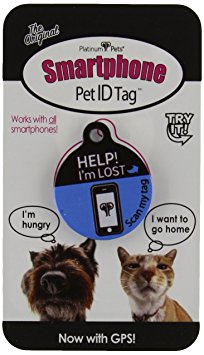 Platinum Pets The Original Smartphone Cat ID Tag with GPS, Blue