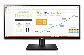 LG 29 inch 21:9 Ultrawide Monitor - Full HD, IPS Panel with HDMI, DVI, Display, USB, Audio Out, Heaphone Ports and in-Built Speakers - 29UB67 (Black)