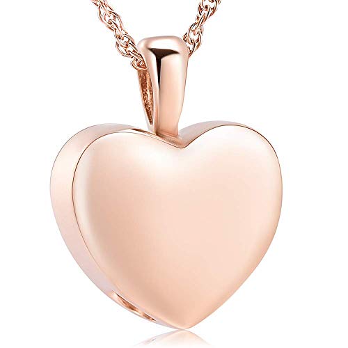 Cremation Jewelry for Ashes Holder - Heart Locket Pendant Necklace Jewelry - Keepsake Funeral Urns Memorial Gift for Women/Men, Free 20 Inch Chain Fill Kit