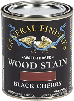 General Finishes Water Based Wood Stain, 1 Pint, Black Cherry