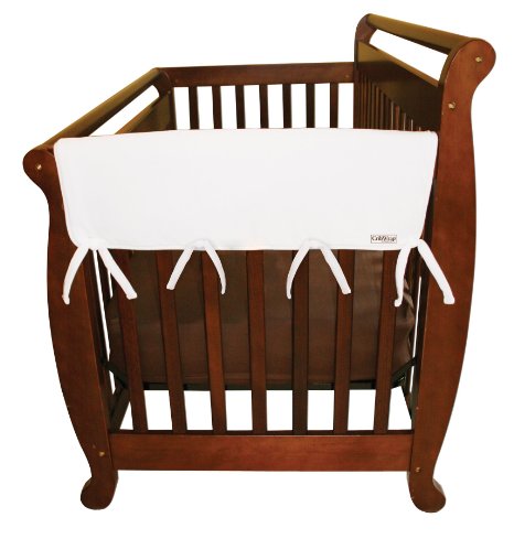 Trend Lab Fleece CribWrap Rail Covers for Crib Sides (Set of 2), White, Wide for Crib Rails Measuring up to 18" Around!
