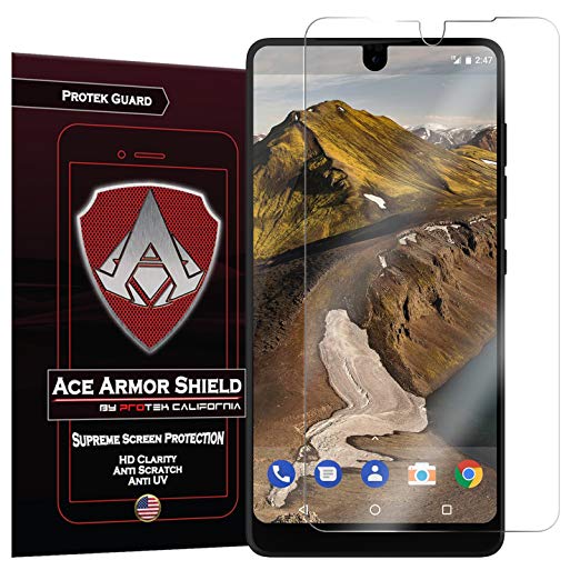 Essential Phone PH-1 2017 Screen Protector (Case Friendly) (2-Pack), Ace Armor Shield Protek Guard HD Full Coverage Screen Protector for Essential Phone Scratch-Free Film