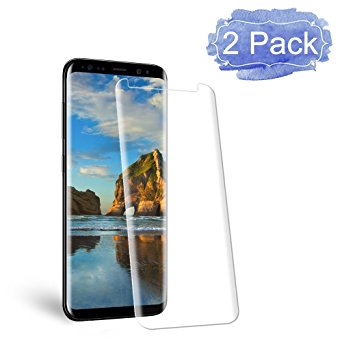 Galaxy S8 Screen Protector, Auideas [Error Proof Bubble Free] Tempered Glass Film Screen Protector for Samsung Galaxy S8 [2 Pack]