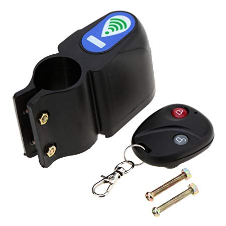 Quaanti Wireless Alarm Lock Bicycle Bike Security System with Remote Control Anti-Theft Outdoor Sports Bike Bicycle Accessories (Black)