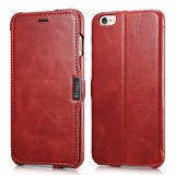 iPhone 6  6s Plus Case Benuo Vintage Classic Series Genuine Leather Folio Flip Corrected Grain Leather Case Card Slot Stand Feature with Magnetic Closure for iPhone 6s Plus  iPhone 6 Plus 55 inch Vintage Red