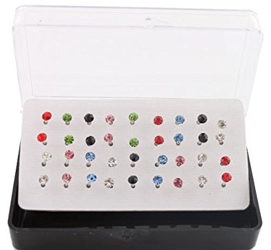 Eighteen Pairs of Nylon Post Stud Earrings - Available in 2 Colors