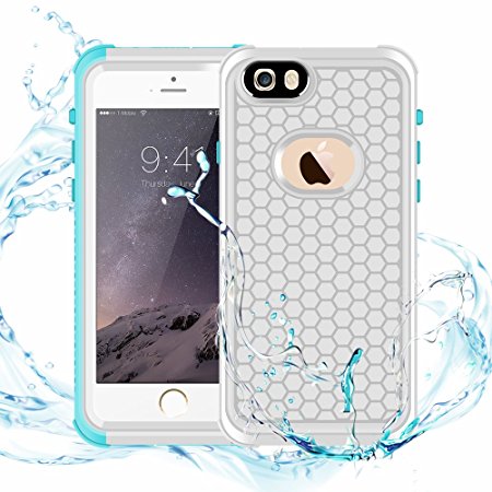 Modernway Waterproof Case for iPhone 6/6s,IP68 Waterproof Shockproof Dirtproof Snowproof Cover Case,Full Sealed Underwater Protection Cover Case for iPhone 6/6s(4.7inch)(Blue)