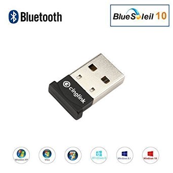 [Bluesoleil 10 Certified]Cinolink®bluetooth V4.0 EDR,Class 1 Power Standard, 50 Meters;compatible with Windows 10/ Windows 8.1 / Windows 8 / Windows 7 / Vista; Licensed By Bluesoleil 10;