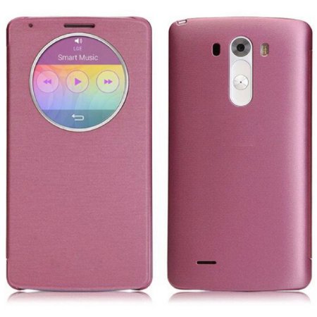 Towallmark(TM)Quick Circle Case Cover With Qi Wireless Charging NFC For LG G3 D855 D850 (Pink)