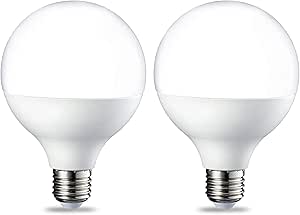 Amazon Basics LED E27 Edison Screw Globe G93 Bulb, 14.5W (Equivalent to 100W), Bright Warm, Non Dimmable - Pack of 2