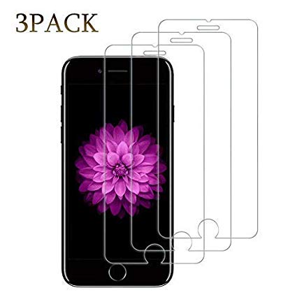 Screen Protector Compatible for iPhone 6 Plus/7 Plus/8 Plus,3-Pack,Touch Screen Accuracy,0.3mm Thin 9H Hardness,Easy Installation,Bubble Free,[5.5 Inch]