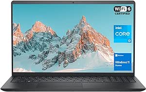 Dell Inspiron 3000 Series 3520 Laptop, 15.6" FHD Display, Intel Core i3-1215U, 16GB RAM, 512GB PCIe SSD, SD Card Reader, Webcam, HDMI, Wi-Fi 6, Windows 11 Home, Black