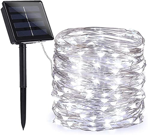 Toodour Solar Christmas Lights, 72ft 200 LED 8 Modes Solar Fairy Lights, Waterproof Solar Outdoor Christmas String Light for Garden, Party, Wedding, Holiday, Christmas Tree Decorations (Warm White)