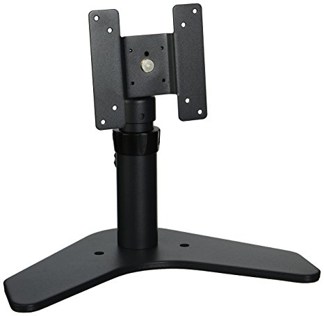 MonMount Single LCD Monitor VESA Desk Stand - Height Adjustable, Black (LCD-6410B)