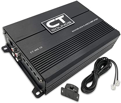 CT Sounds CT-400.1D Compact Class D Car Audio Monoblock Amplifier, 400 Watts RMS