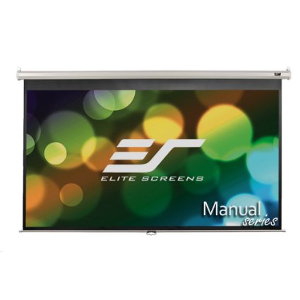 Elite Screens Manual, 100-inch 16:9, Pull Down Projection Manual  Projector Screen with Auto Lock, M100XWH