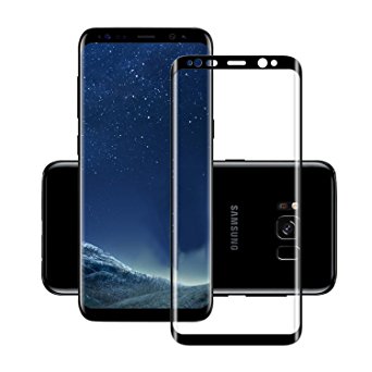 Samsung Galaxy S8 Screen protector,Kupx 3D Full Screen protector tempered glass cover for S8 black