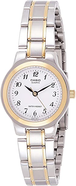 Casio LTP1131G-7B Women's Two Tone Easy Reader Metal Fashion Analog Watch