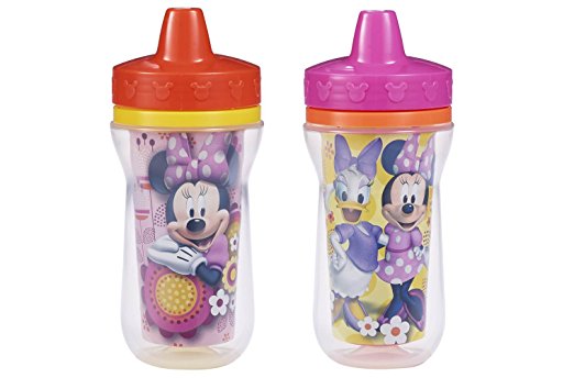 The First Years 2 Pack 9 Ounce Insulated Sippy Cup, Minnie Mouse (Color and design may vary)