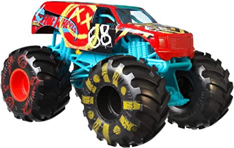 Hot Wheels Monster Trucks Demo Derby die-cast 1:24 Scale Vehicle with Giant Wheels for Kids Age 3 to 8 Years Old Great Gift Toy Trucks Large Scales