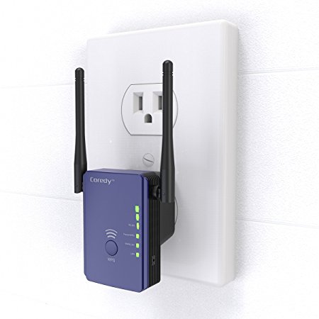 Coredy E300 Mini WiFi Range Extender/ Access Point / Router with External Antennas