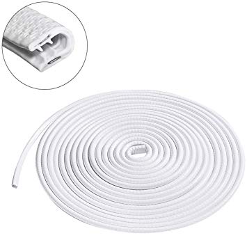 MATCC Car Door Edge Guards 13Ft(4M) U Shape Edge Trim Rubber Strip Seal Protector (No Glue Required) Car Protection Door Edge Fit for Most Car White