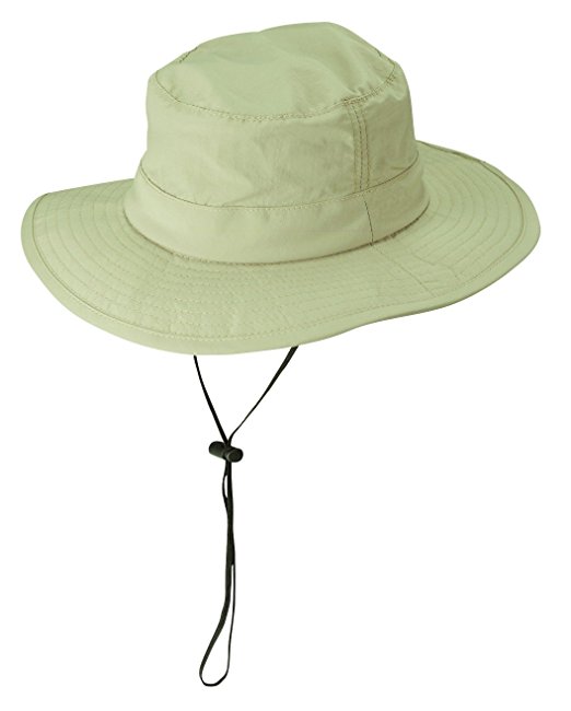 Dorfman Pacific Men's 1 Piece Big Brim Bonnie Hat With Nylon Chin Cord