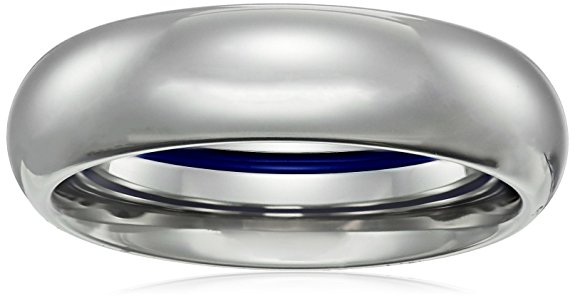 Sapphire Tungsten 6mm Classic Comfort Fit Wedding Bands Rings for Men