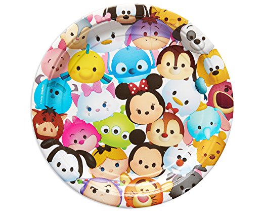 American Greetings Tsum Tsum 9" Round Plate (8 Count)