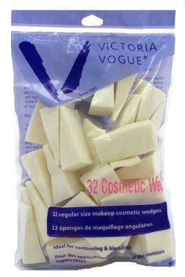 Victoria Vogue Cosmetic Wedges Latex Regular Size 32 Count (3 Pack)