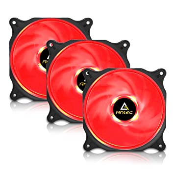 Antec PC Fan, Long Life Computer Case Fan, 120mm Cooling Case Fan for Computer Cases, Cooling LED Red