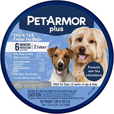PetArmor Plus Flea & Tick Collar for Dogs, (one Size fits All)